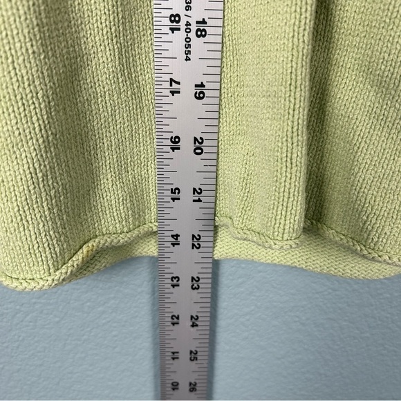 Sigrid Olsen So Blue Light Green Collared Long Sleeve Sweater Size M - Picture 4 of 7
